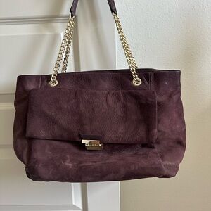 Elegant Burgundy Leather Tote Bag